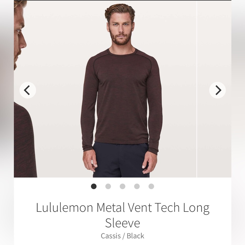 Lululemon Men’s Metal Vent Tech Long Sleeve XL
